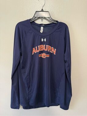 Auburn Under Armour team issued womens heat gear long sleeve shirt lightweight S